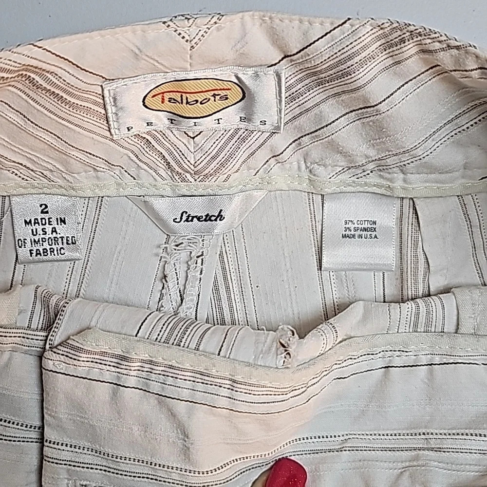 Talbots Petites Stretch Capris/cropped Pants Sz 2 - Picture 9 of 13